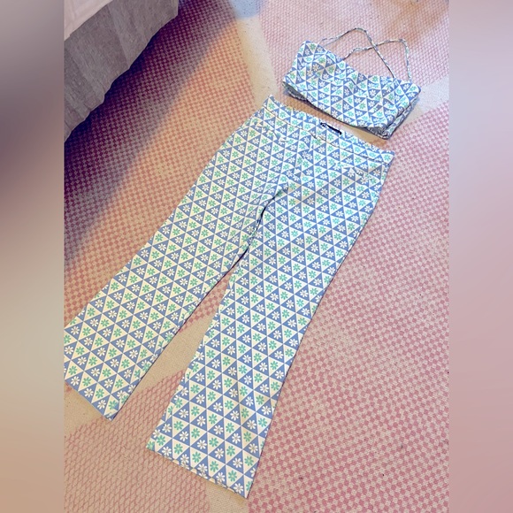 Zara Floral Two Piece Size Large - Picture 3 of 8